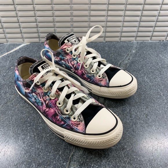 converse floral print shoes